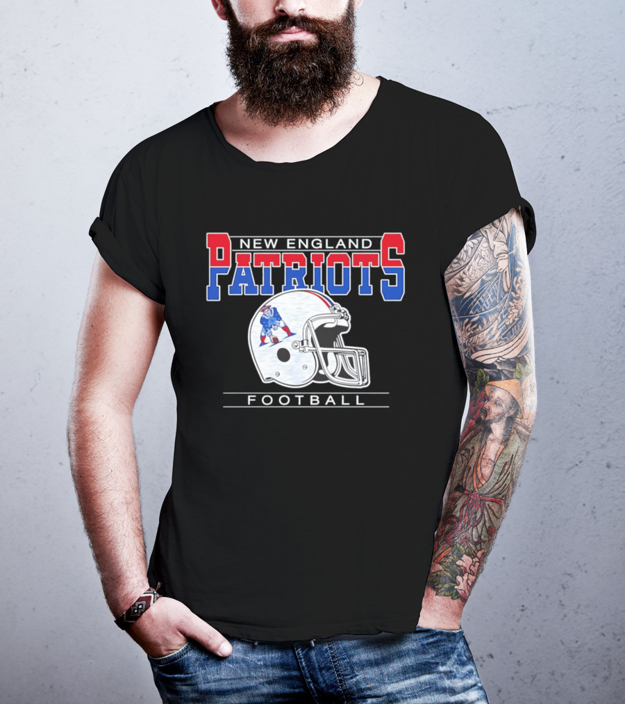New England Patriots Franklin Helmet Football T-Shirt