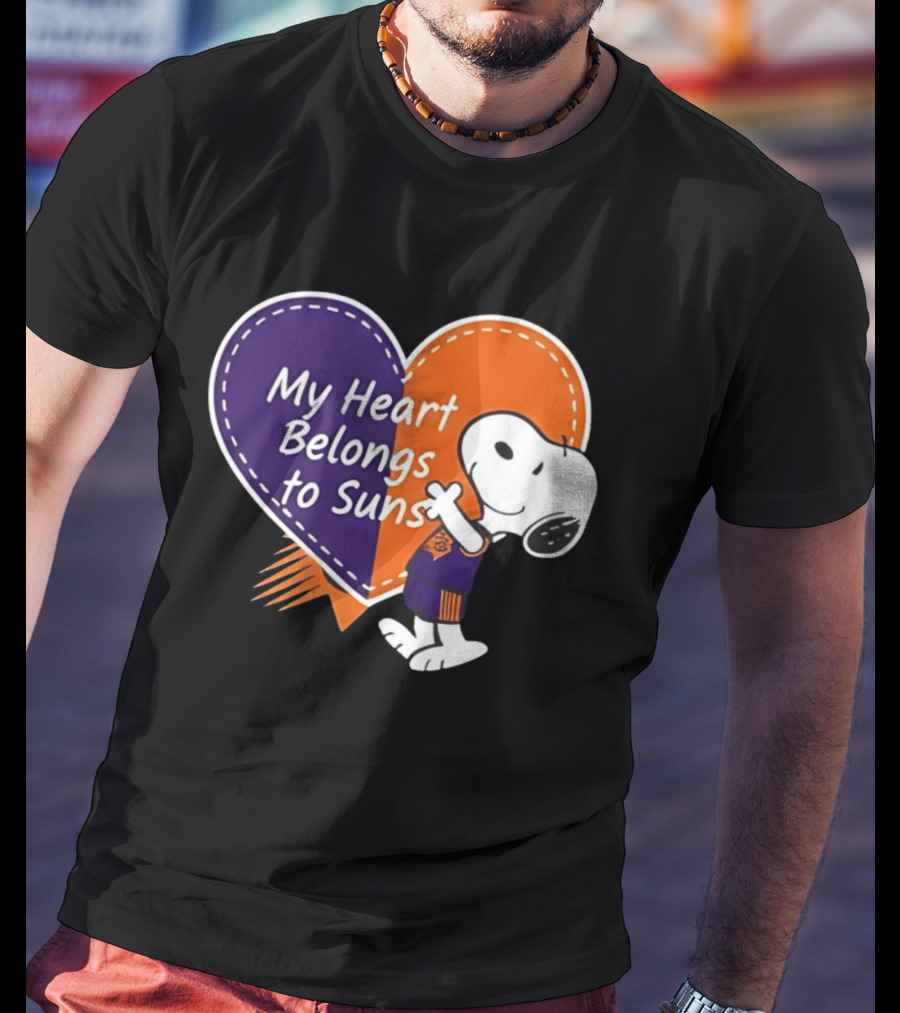 My Heart Belongs To Suns Snoopy Phoenix Suns Valentine 2026 T-Shirt