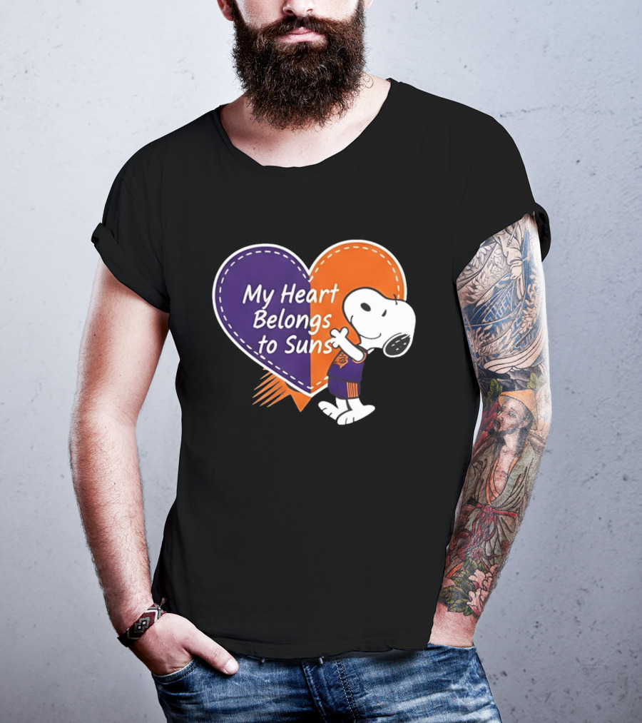My Heart Belongs To Suns Snoopy Phoenix Suns Valentine 2026 T-Shirt