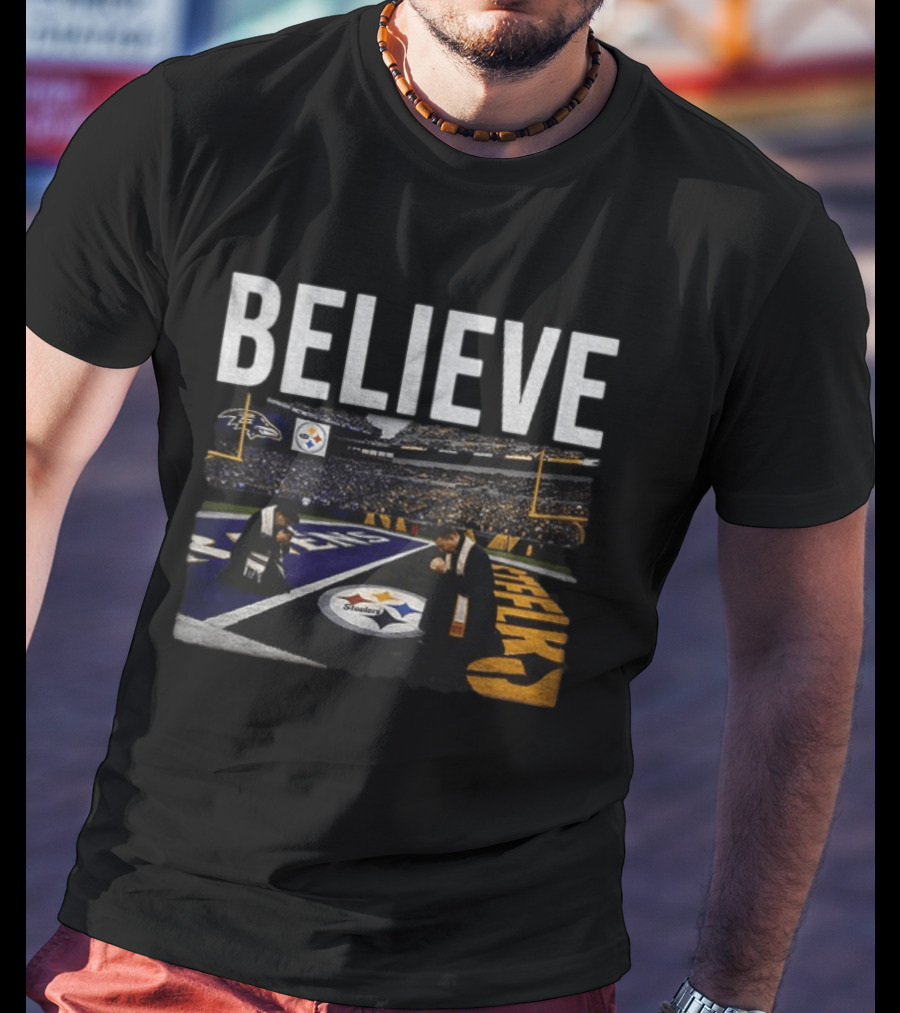 Believe Pittsburgh Steelers Football Stadium Kneeling T-Shirt