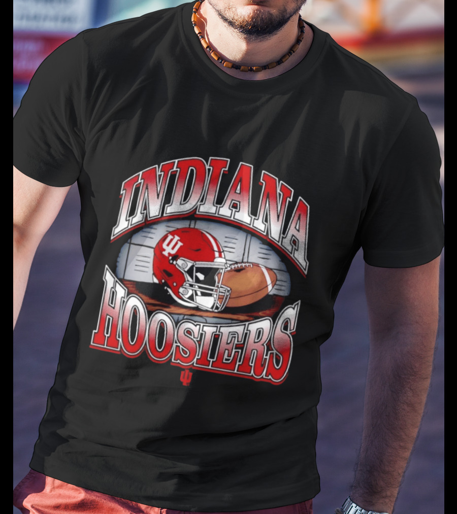 Indiana Hoosiers Football Helmet IU Gridiron Fan Gear T-Shirt