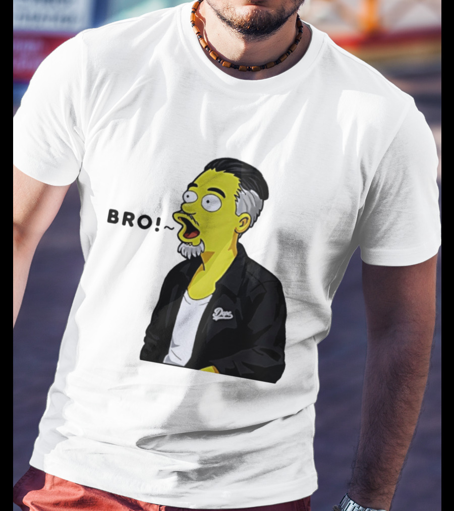 BRO The Simpson Basketball Player Inspired Character With Yellow Humor T-Shirt