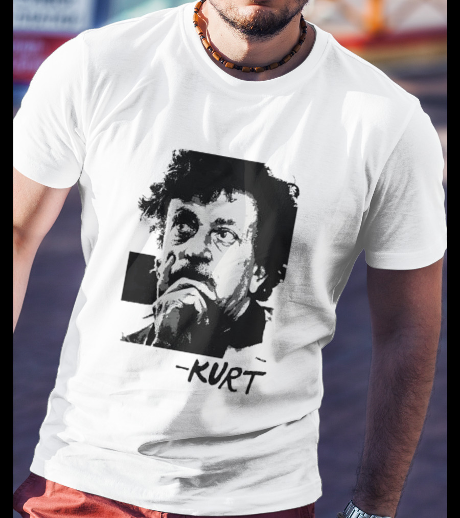 Kurt Vonnegut Vintage Portrait Signature T-Shirt