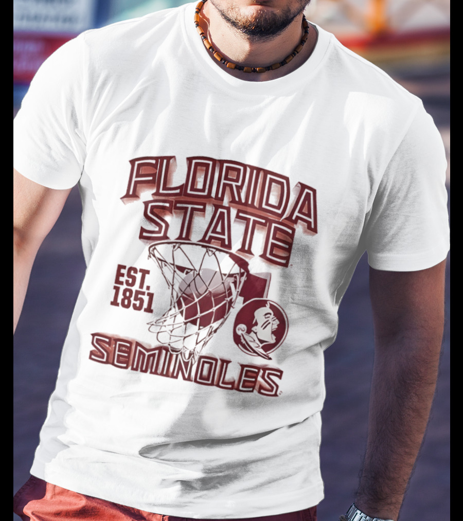Florida State Seminoles Basketball Est 1851 Vintage Hoop T-Shirt