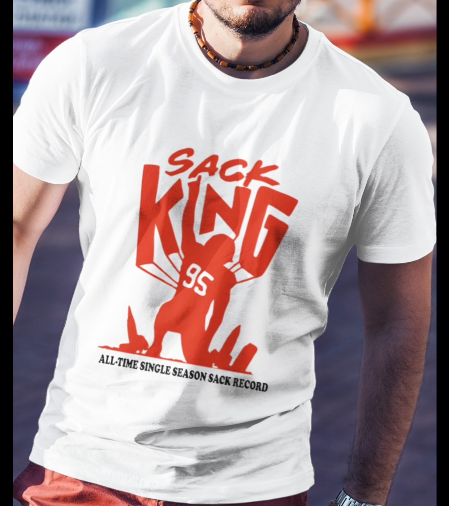Myles Garrett 95 Sack King All Time Single Season Sack Record Cleveland Browns T-Shirt