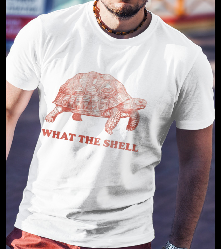Funny Turtle What The Shell Tortoise Pun Joke T-Shirt