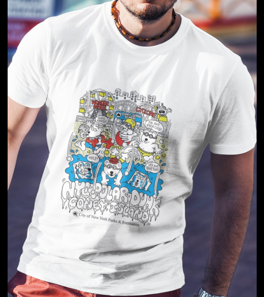 NYC Polar Dunk Coney Island Wonder Wheel Cyclone T-Shirt