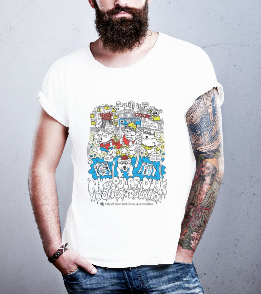 NYC Polar Dunk Coney Island Wonder Wheel Cyclone T-Shirt