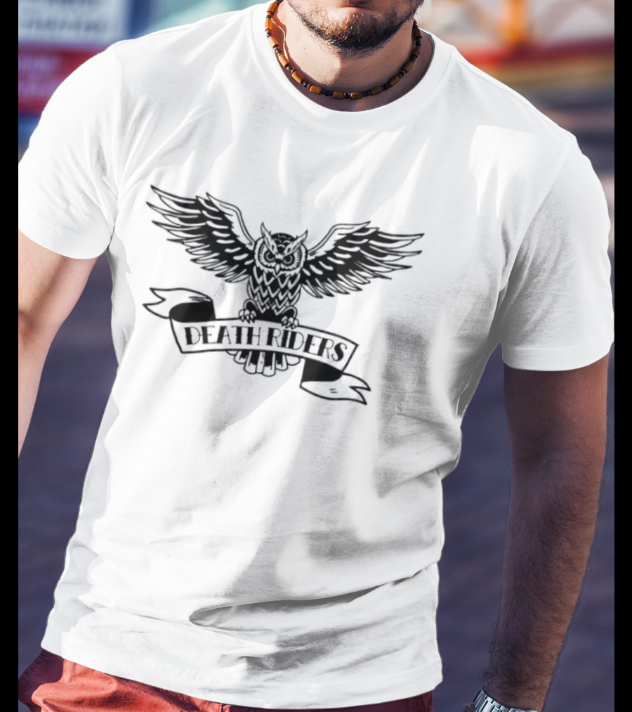 Death Riders Owl Wings Spread Dark T-Shirt