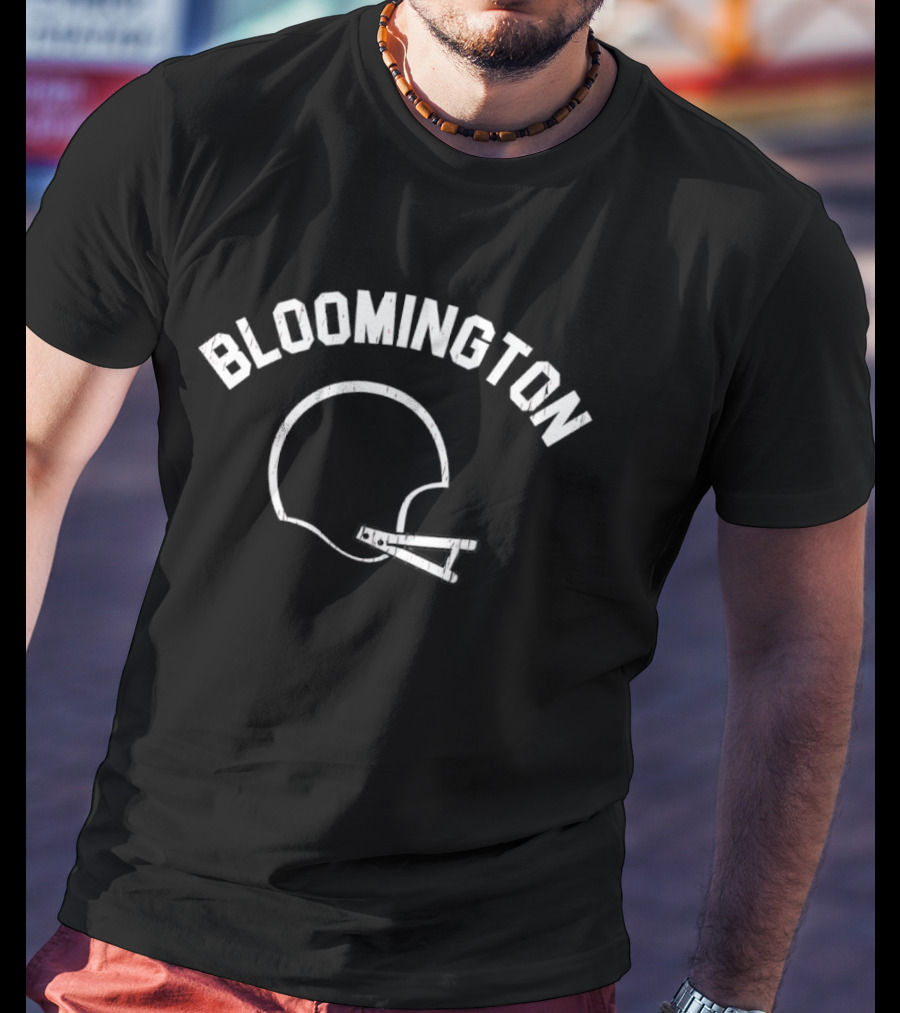 Bloomington Football Helmet Indiana Hoosiers Football T-Shirt