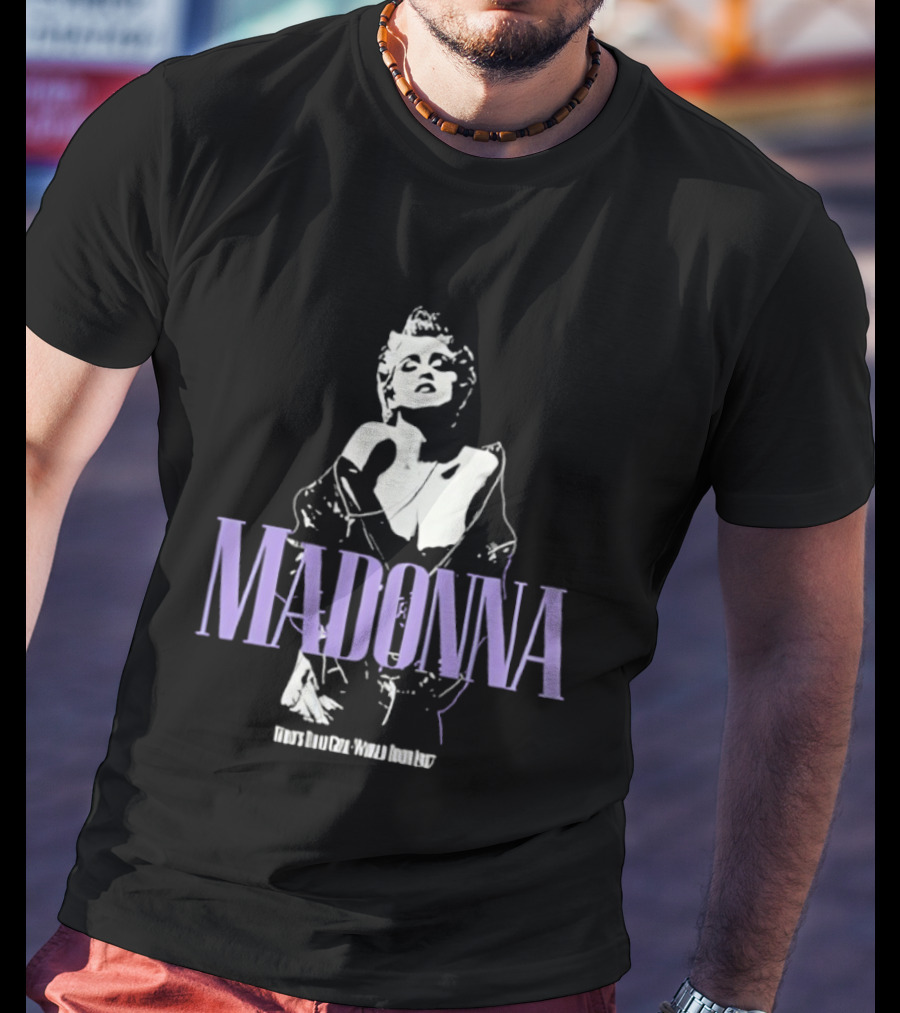 Madonna Bob Weir Image Overlay T-Shirt