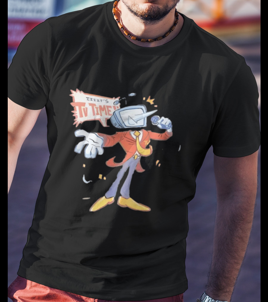 It's TV Time Cartoon Retro Style TV Head T-Shirt