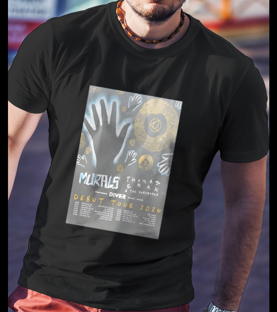 Murals Debut Tour 2026 Featuring Diver Thomas Erak And The Ouroboros T-Shirt