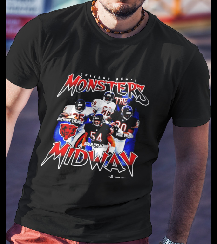 Chicago Bears Monsters Midway Anthony Thomas Brian Urlacher Mike Brown Marty Booker T-Shirt