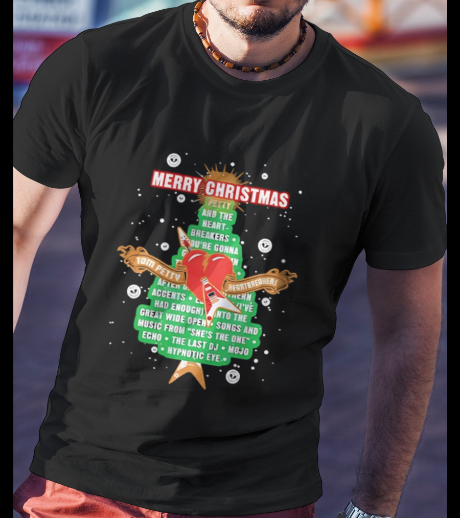 Tom Petty Heartbreakers Merry Christmas You're Gonna Heartbreak Songs Mojo Hypnotic Eye T-Shirt