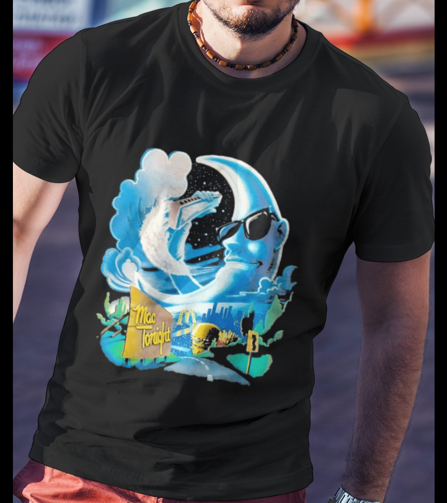 McDonald's Mac Tonight Moon Man Playing Piano Retro Nostalgia T-Shirt