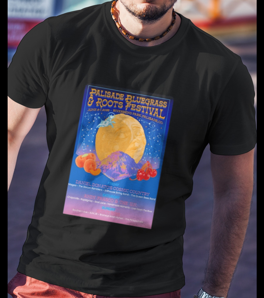 Palisade Bluegrass And Roots Festival 6 5 To 6 7 2026 Palisade CO T-Shirt