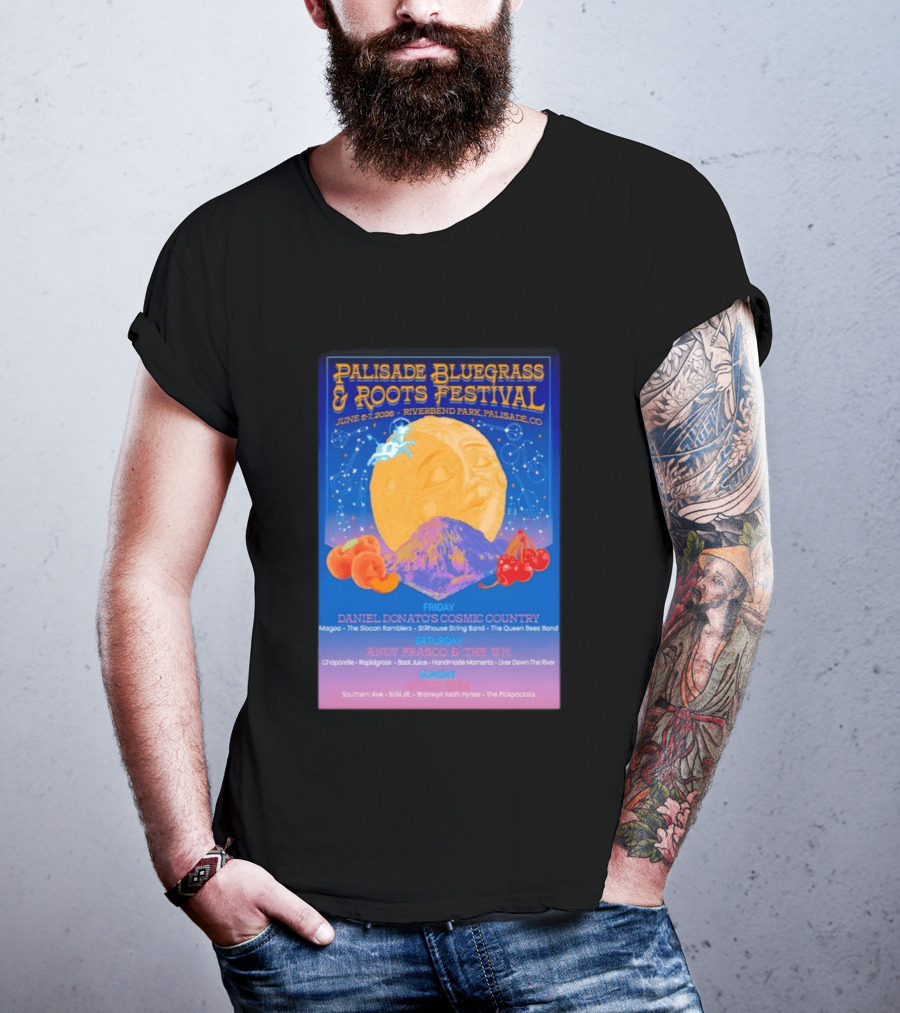 Palisade Bluegrass And Roots Festival 6 5 To 6 7 2026 Palisade CO T-Shirt
