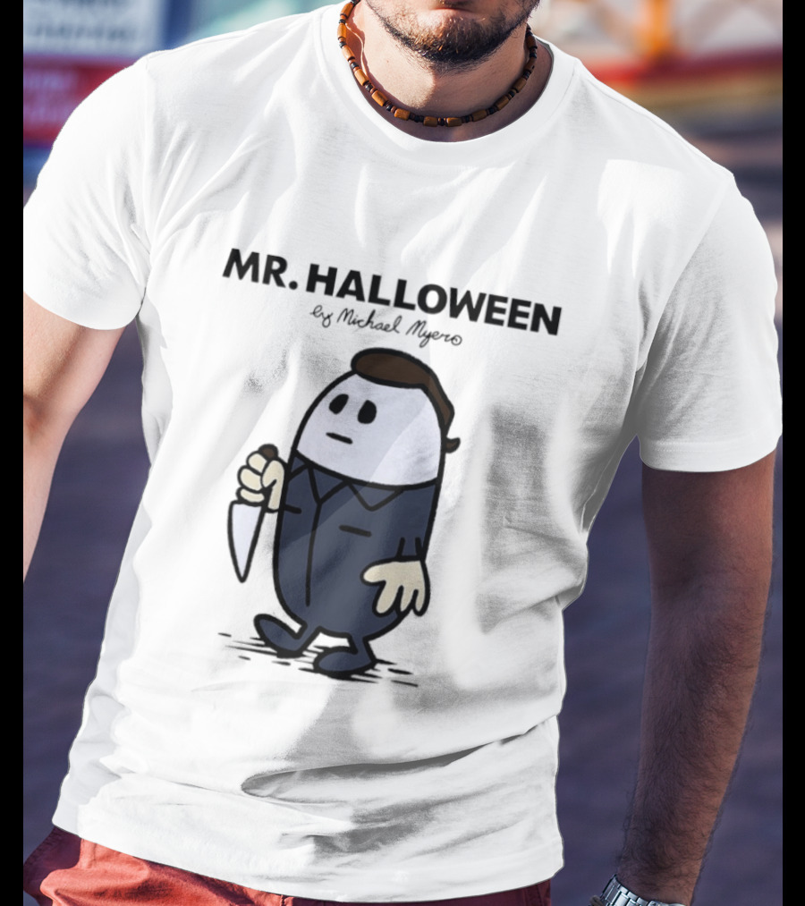 Mr Halloween By Michael Myers Knife T-Shirt