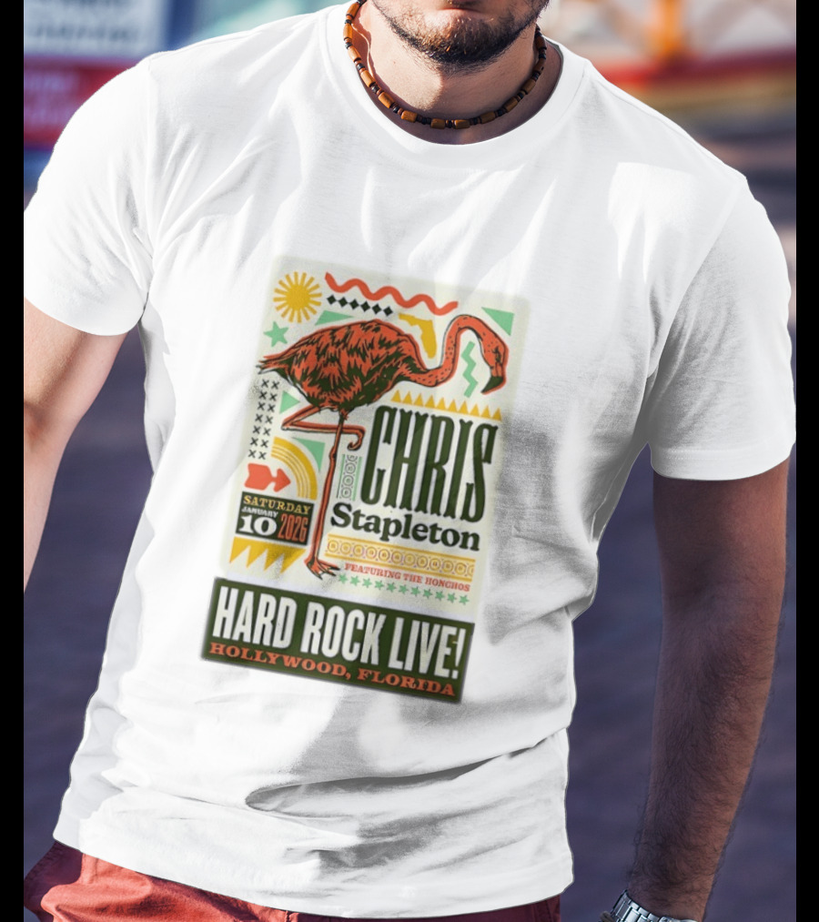 Chris Stapleton Featuring The Honchos Hard Rock Live Hollywood Florida January 10 2026 T-Shirt