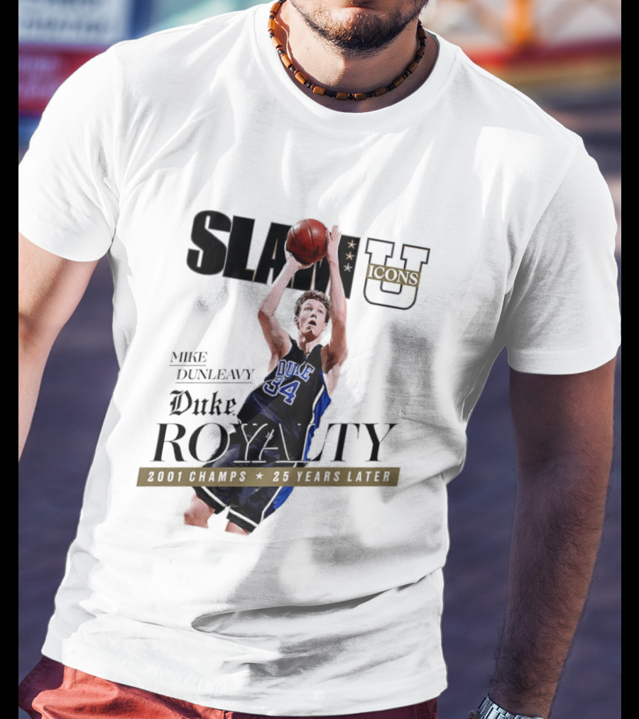 Slam U Mike Dunleavy Duke Royalty 2001 Champs 25 Years Later T-Shirt