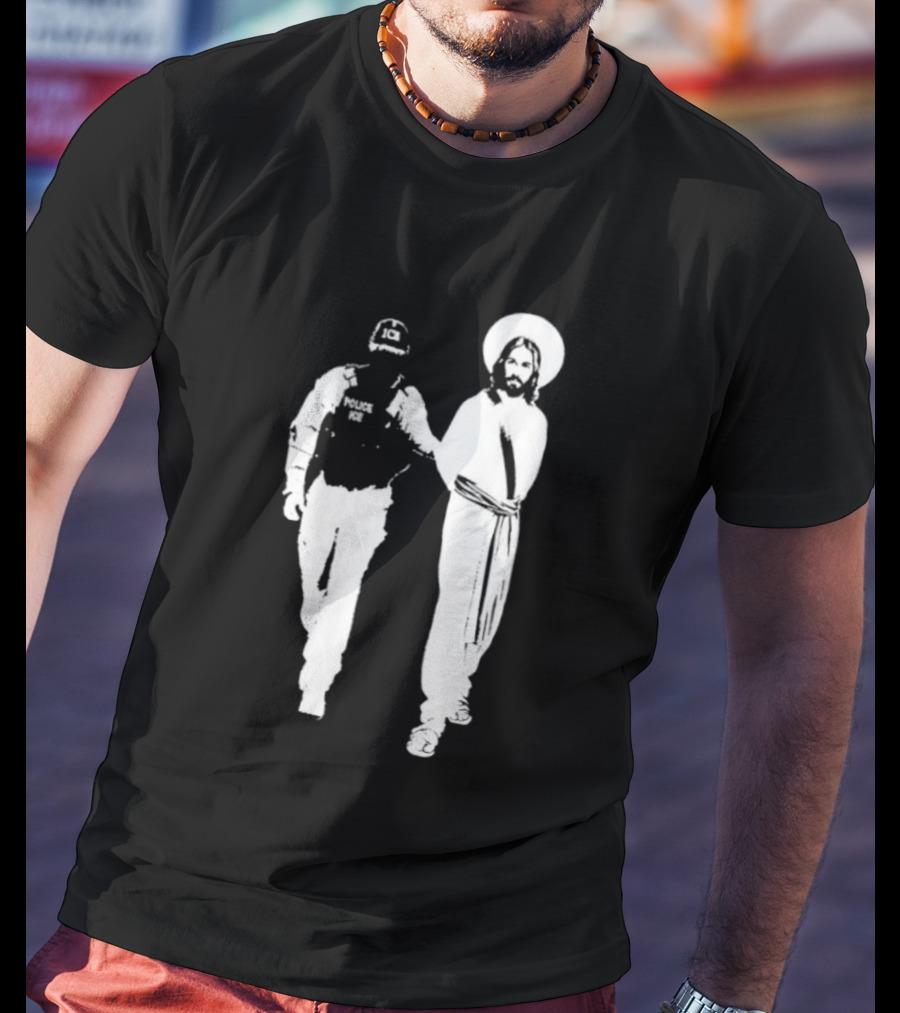 Anti Ice Jesus Arrested Iconic T-Shirt