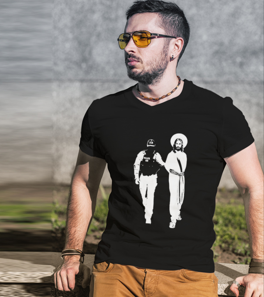 Anti Ice Jesus Arrested Iconic T-Shirt
