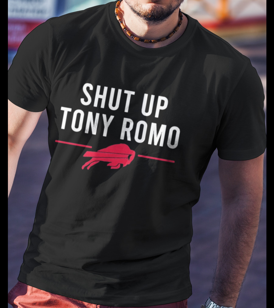Buffalo Bills Shut Up Tony Romo Statement Red Buffalo T-Shirt