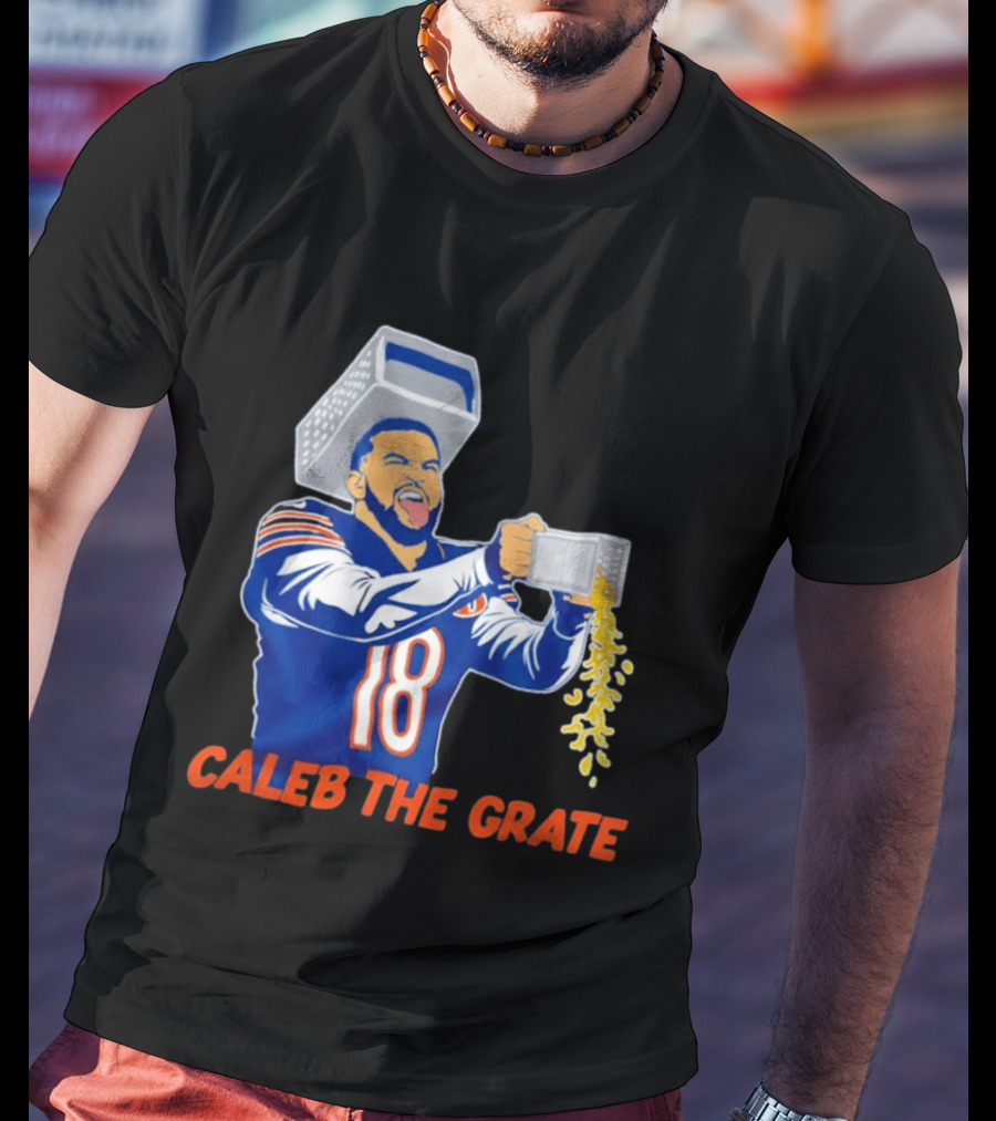 Caleb Williams Cheese Grater Caleb The Grate Chicago Football 18 T-Shirt
