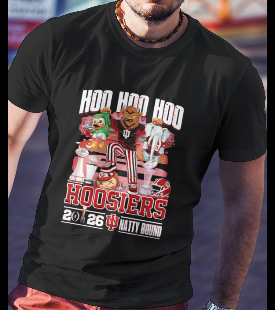 Hoo Hoo Hoo Hoosiers Indiana 2026 Natty Bound Trophy Celebration T-Shirt