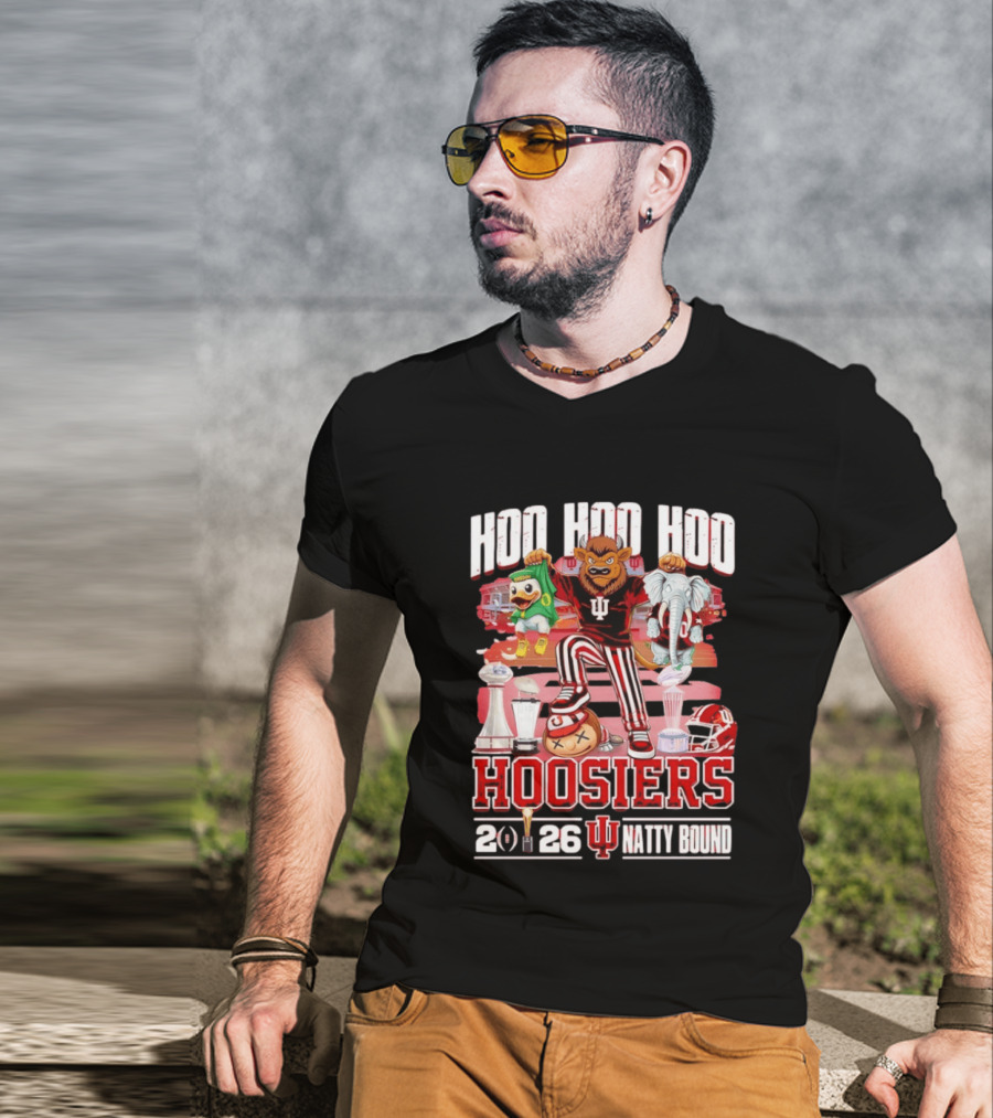 Hoo Hoo Hoo Hoosiers Indiana 2026 Natty Bound Trophy Celebration T-Shirt