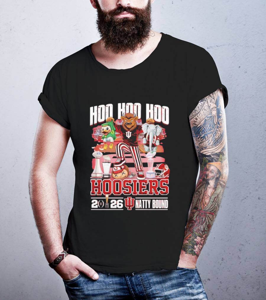 Hoo Hoo Hoo Hoosiers Indiana 2026 Natty Bound Trophy Celebration T-Shirt