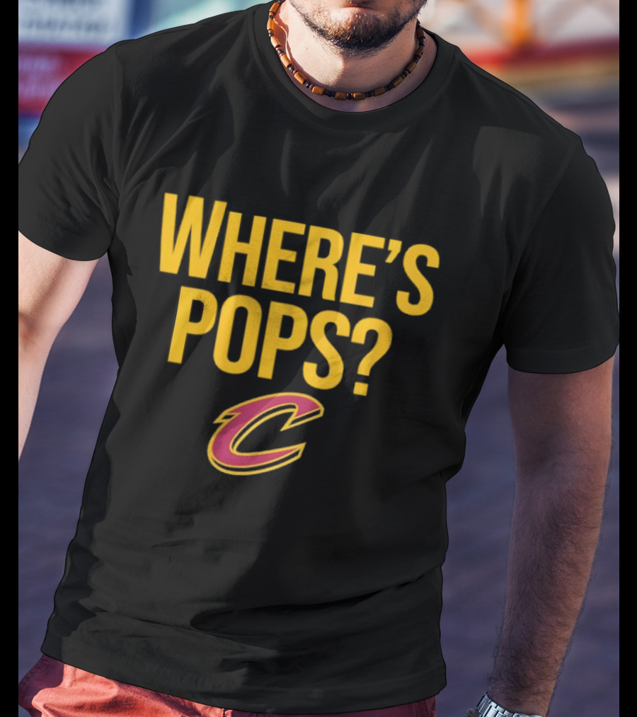 Cleveland Cavaliers Where's Pops Basketball C T-Shirt
