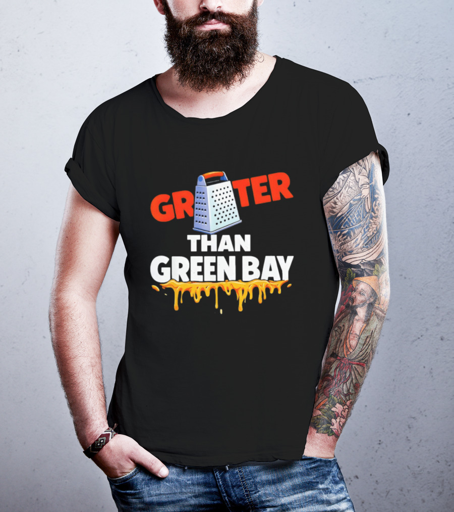 Grater Than Green Bay Cheese Rivalry Joke NFC North T-Shirt