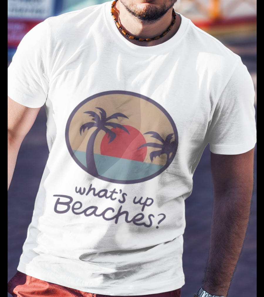 Brooklyn Nine Nine What's Up Beaches Red Sunset Palm Trees T-Shirt