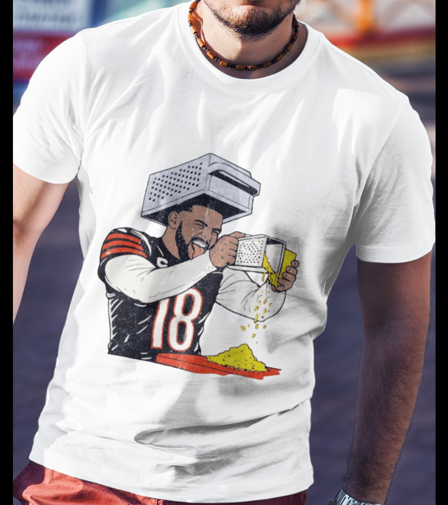 Caleb Williams Cheese Grater Chicago Bears Football Comedy T-Shirt