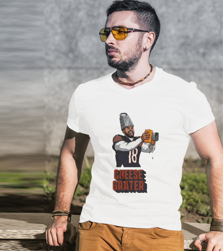 Caleb Williams Cheese Grater Chicago Football Humor T-Shirt