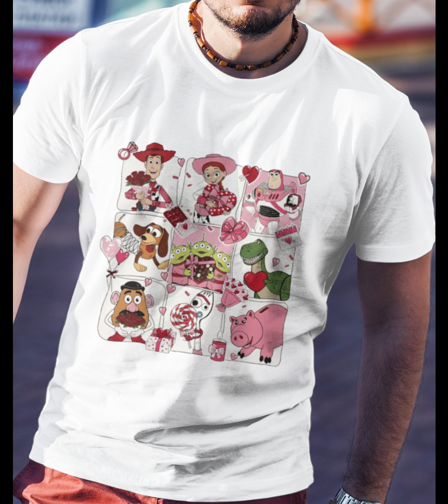Cartoon Movie Pink Heart Valentine Coquette Valentine’s Day T-Shirt