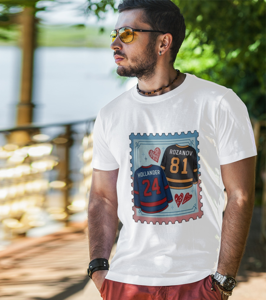 Hollander Rozanov 24 81 Hockey Romance Stamp T-Shirt