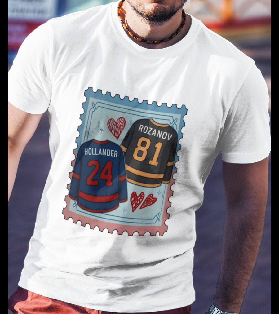 Hollander Rozanov 24 81 Hockey Romance Stamp T-Shirt