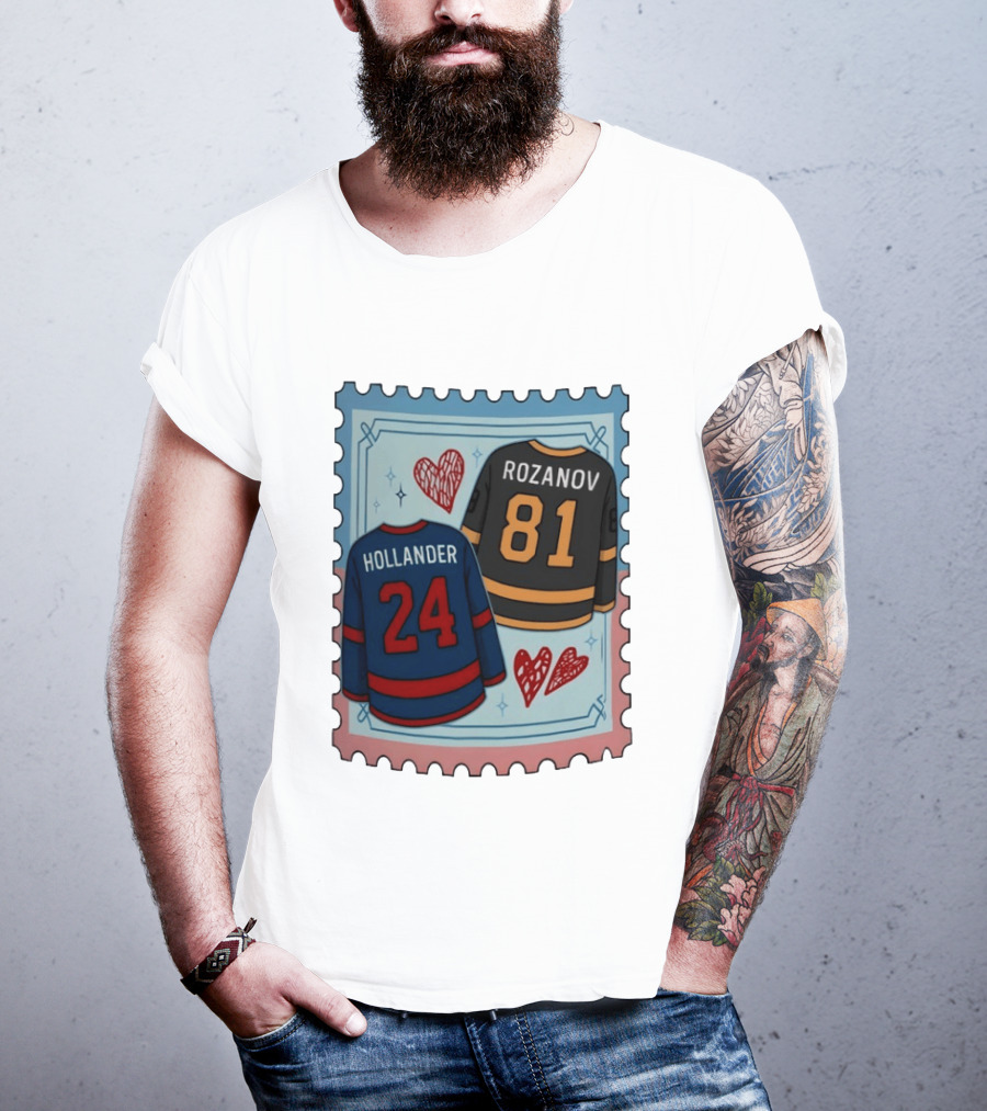 Hollander Rozanov 24 81 Hockey Romance Stamp T-Shirt