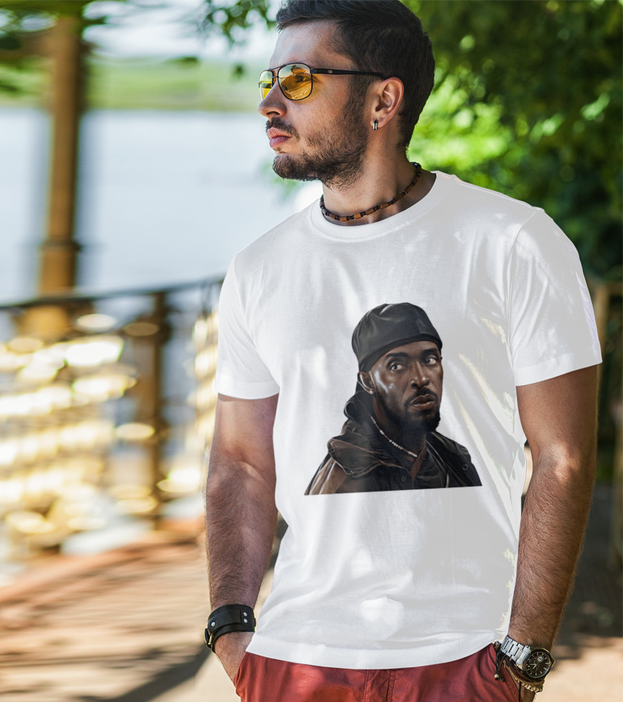 Tray Chaney The Wire Omar Leather Hat Beaded Necklace T-Shirt