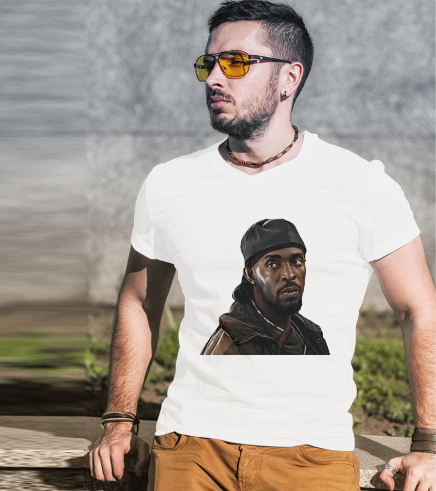 Tray Chaney The Wire Omar Leather Hat Beaded Necklace T-Shirt