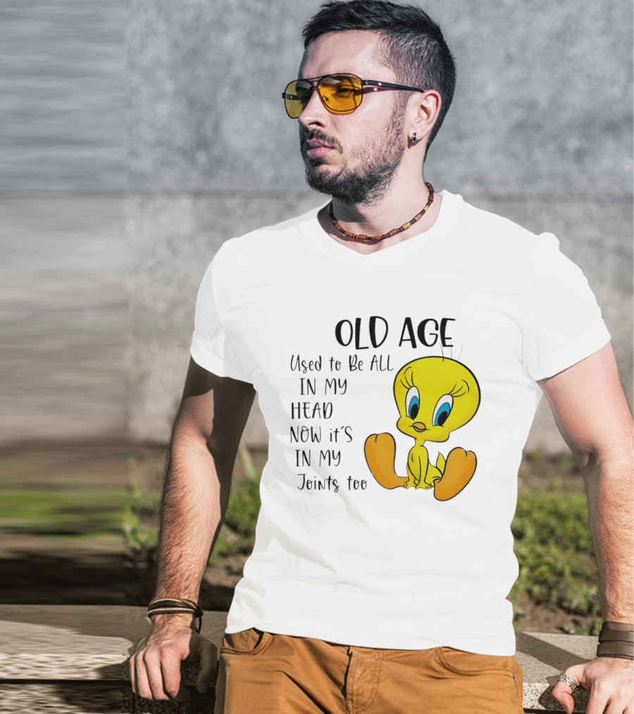Old Age Tweety Used To Be All In My Head Now It's In My Joints Too T-Shirt