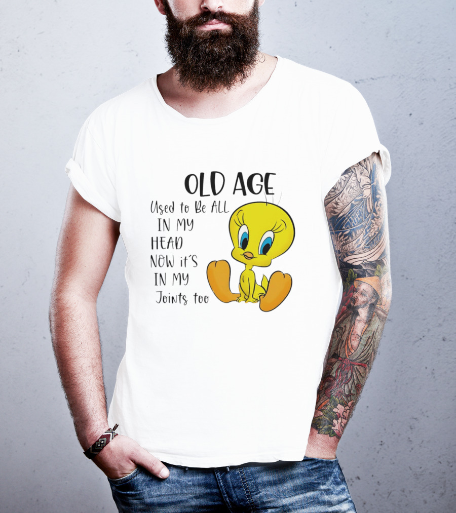 Old Age Tweety Used To Be All In My Head Now It's In My Joints Too T-Shirt