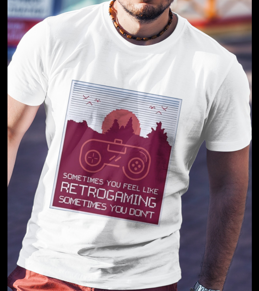 Sometimes You Feel Like Retrogaming Sometimes You Don't Controller Sunset Scene T-Shirt