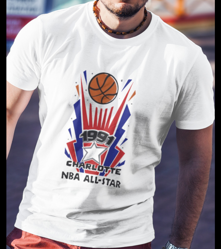 1991 Charlotte NBA All Star Basketball Event T-Shirt