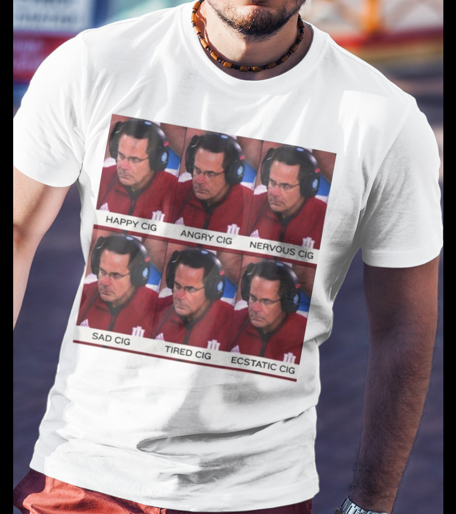 Coach Cignetti Happy Angry Nervous Sad Tired Ecstatic Meme T-Shirt
