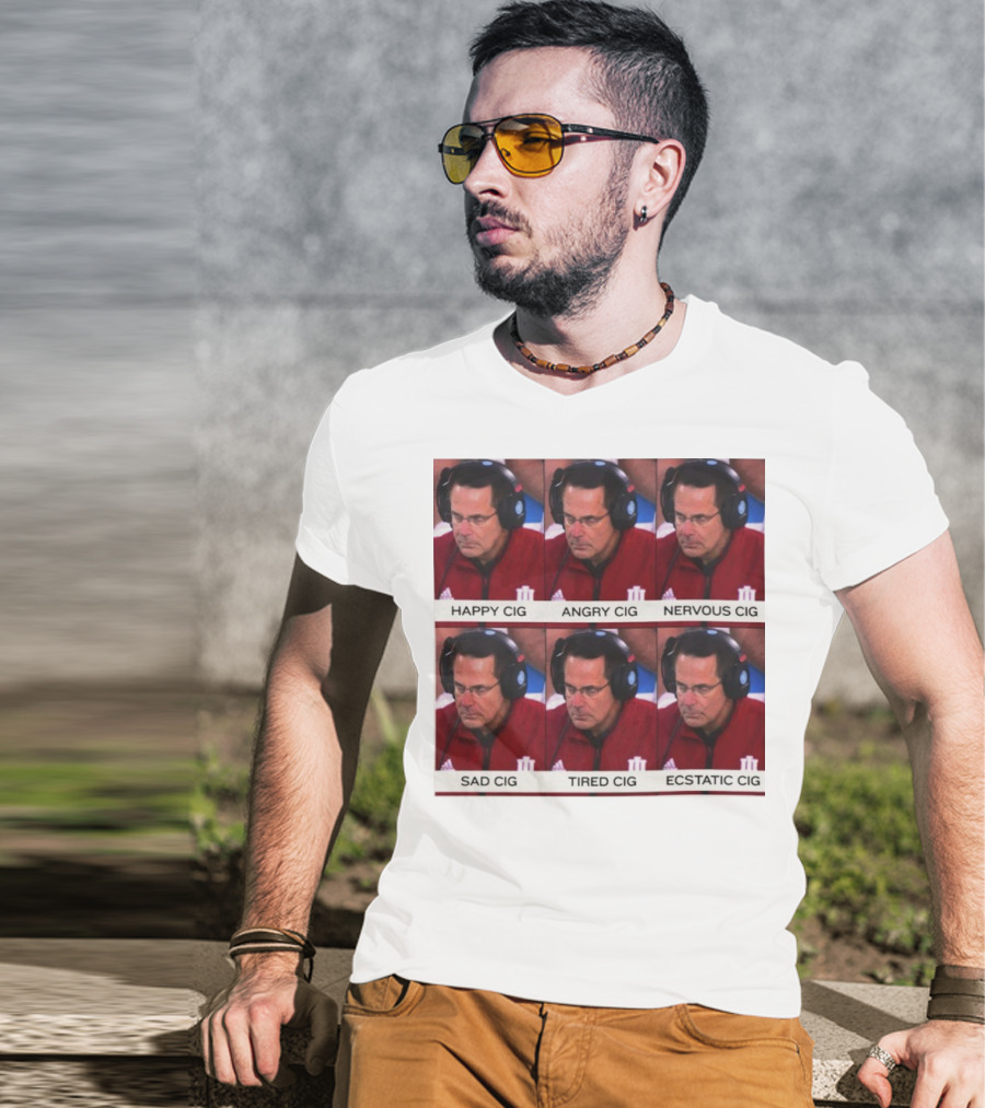 Coach Cignetti Happy Angry Nervous Sad Tired Ecstatic Meme T-Shirt