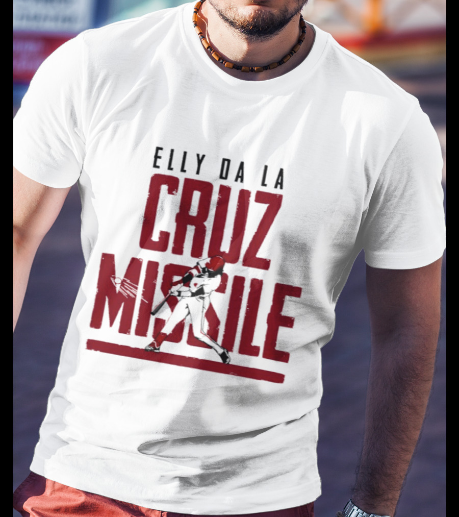 Elly De La Cruz Missile Cincinnati Reds MLB T-Shirt